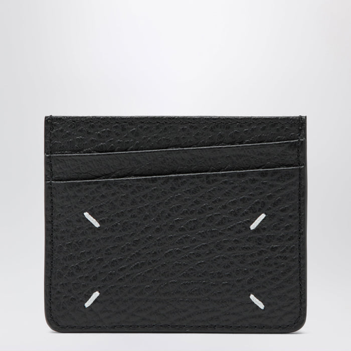 Maison Margiela Black Four Stitches Calfskin Card Holder