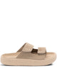 Veja Beige Chunky Platform Logo Sandals