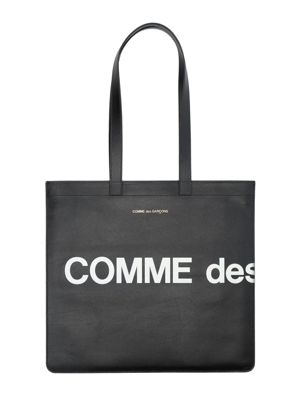 Comme Des Garçons Wallet Comme Des Garçons Wallet Leather Logo Tote
