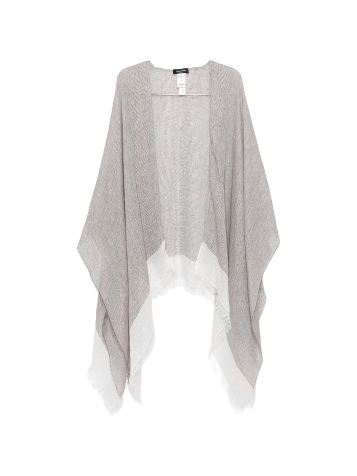 Fabiana Filippi Fringed Linen Fabric Cloak
