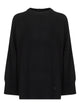 Loulou Black Wool Blend Oversize Safi Sweater