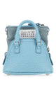 Maison Margiela Light Blue Leather And Fabric 5Ac Classique Baby Handbag