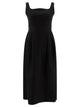 Sandbeige Black Silk Dress