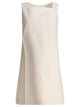 Sandbeige White Linen Dress