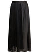 Sandbeige Black Polyester Skirt