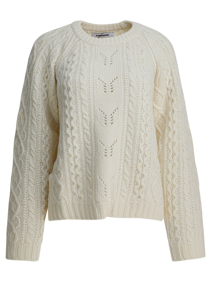Sandbeige Sandbeige Knitwear White