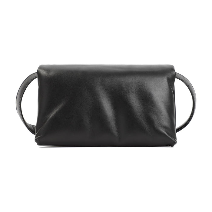 Marni Black Leather Prisma Shoulder Bag