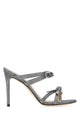Stuart Weitzman Multicolor Fabric Sw Bow Mules