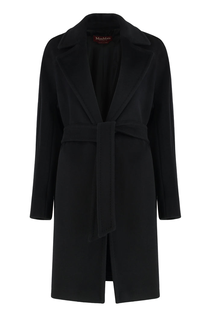 Max Mara Studio Robe Coat In Beaver Wool