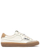 Autry Windscape Low Sneakers In Marshmallow And Tan Leather