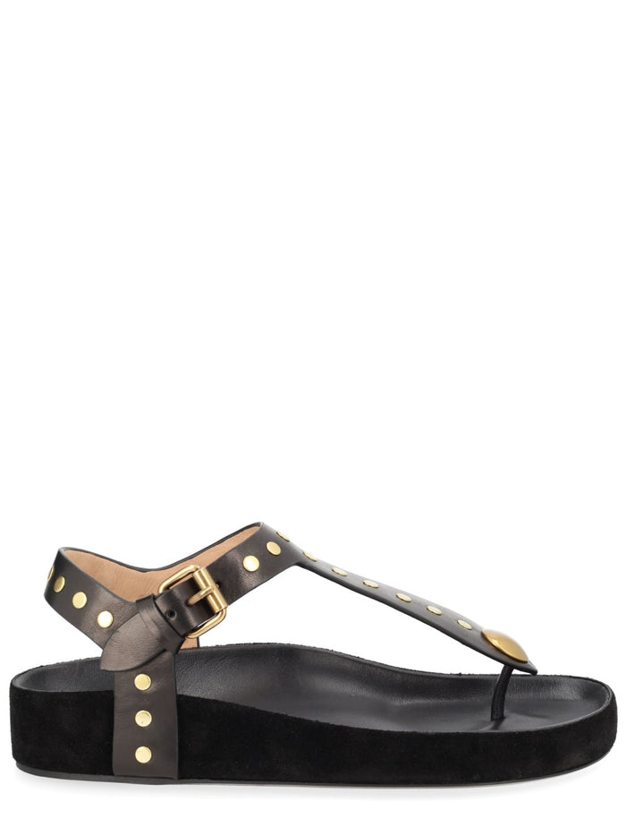 Isabel Marant Black Cow Leather Flats