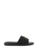Pinko Black Calf Leather Sandals
