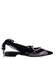 Pinko Black Leather Flat Shoes