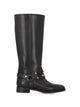 Pinko Black Pinko Boots In Bos Taurus.