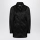 The Frankie Shop Black Satin Shirt Dress