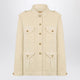 Blaze Milano Safari Jacket In Beige Denim