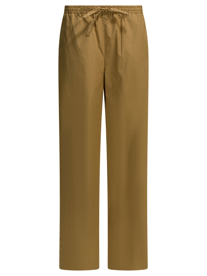 Loulou De Saison Beige Cotton Trousers