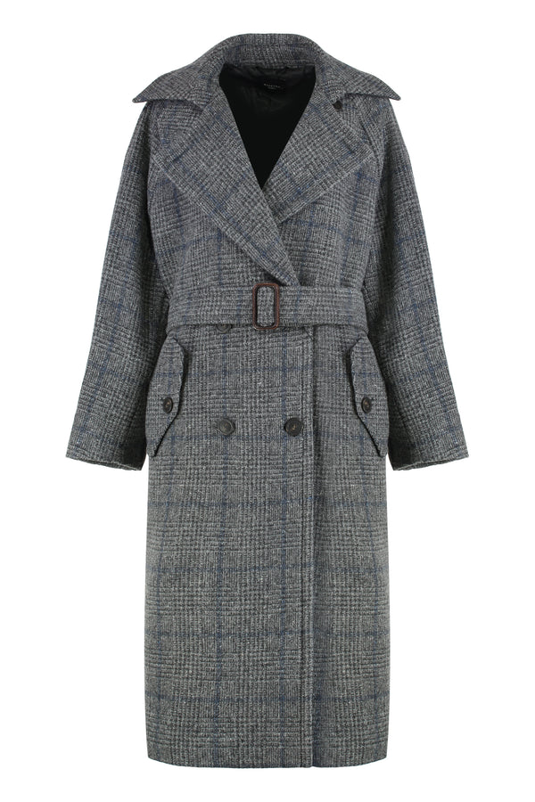 Weekend Max Mara Long Wool Tweed Coat