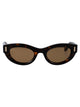 Ferragamo Dark Tortoise Acetate Sunglasses