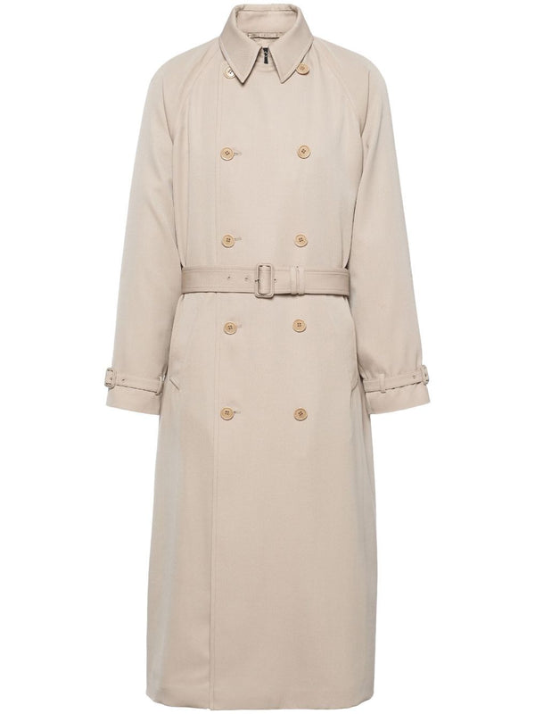Prada Cappuccino Gabardine Trench Coat