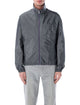 Prada Prada Grey Technical Nylon Bomber Jacket