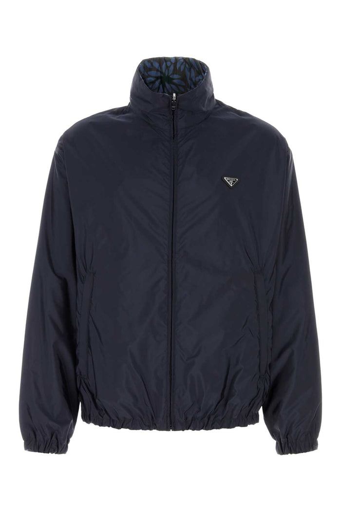 Prada Navy Blue Re-Nylon Reversible Jacket