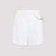 Elisabetta Franchi Gabardine Shorts With Jewelled Logo