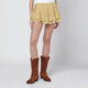 Isabel Marant Etoile Mustard Puria Shorts Ruffles Elastic Waist