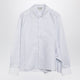 Jw Anderson White Striped Asymmetric Draped Shirt