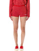 Sporty & Rich Sporty & Rich Signature Logo Shorts - Ruby