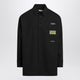 Mm6 Maison Margiela Black Wool-Blend Shirt With Label Details
