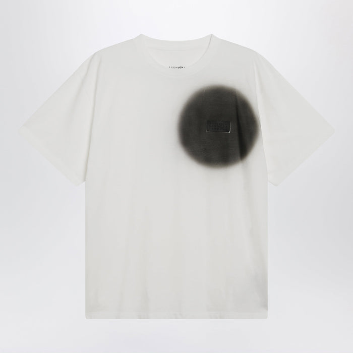 Mm6 Maison Margiela White Tshirt With Spray Print