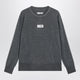 Mm6 Maison Margiela Grey Wool Sweater With Numeric Logo