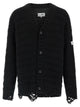 Mm6 Maison Margiela Distressed Wool Cardigan