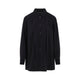 Lemaire Black Silk Long Shirt With Tie