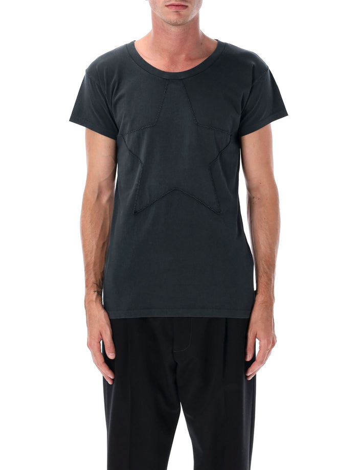 Mm6 Maison Margiela Mm6 Maison Margiela Star Patch Fitted Cotton T-Shirt