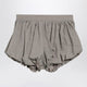 The Frankie Shop Beige Checkered Balloon Shorts In A Wool Blend