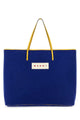 Marni Blue Felt Medium Janus Shopping Bag