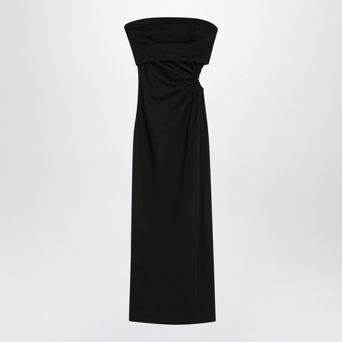 Max Mara  Black Bustier Dress In Wool Blend
