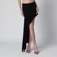 Francesco Murano Black Mini Skirt With Side Train