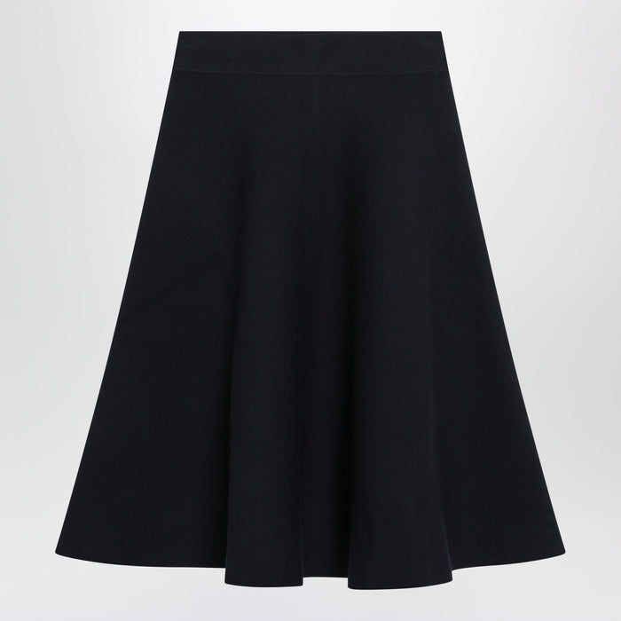 The Frankie Shop Luglio Midi Knit Skirt In Blue Viscose Blend