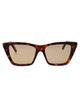 Saint Laurent Havana-Havana-Brown Recycled Acetate Sunglasses