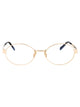 Saint Laurent Gold Gold Transparent Metal Glasses