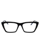 Saint Laurent Black-Black-Transparent Acetate Glasses