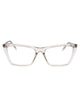 Saint Laurent Beige-Beige-Transparent Acetate Glasses