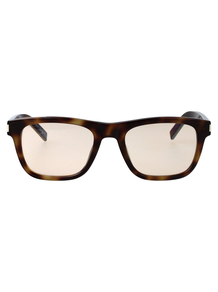 Saint Laurent Havana-Havana-Yellow Recycled Acetate Sunglasses
