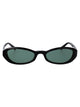 Saint Laurent Black-Black-Green Acetate Sunglasses
