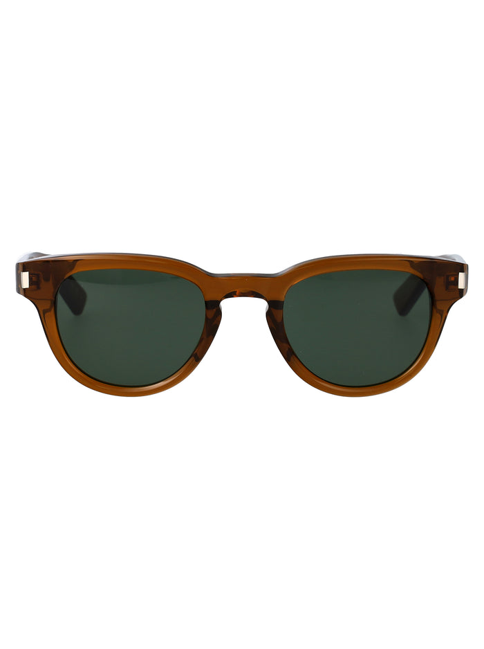 Saint Laurent Brown-Brown-Green Acetate Sunglasses