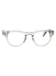Saint Laurent Beige-Beige-Transparent Acetate Glasses