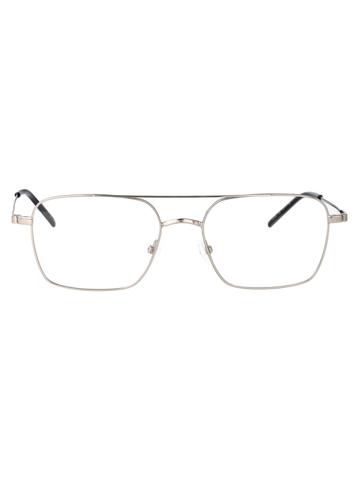 Saint Laurent Silver-Silver-Transparent Metal Glasses